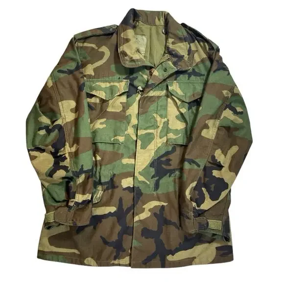 Vintage US Army Cold Weather Field Coat Small Reg Woodland Camo - Picture 2 of 9